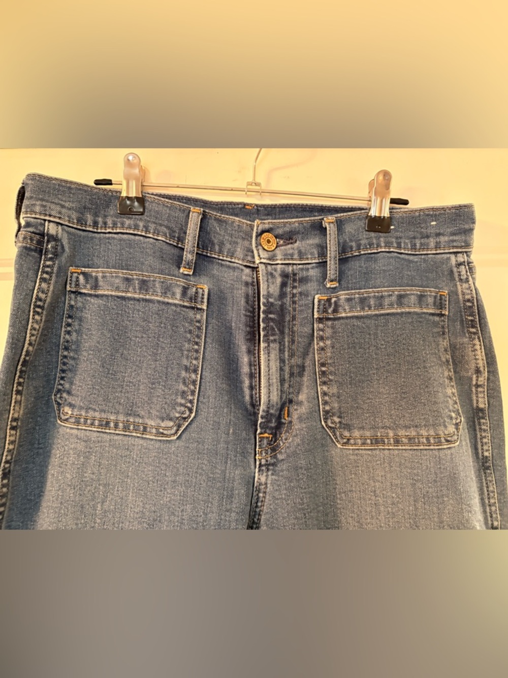 GAP 70s Flare High-Rise Jeans in Light Blue Denim